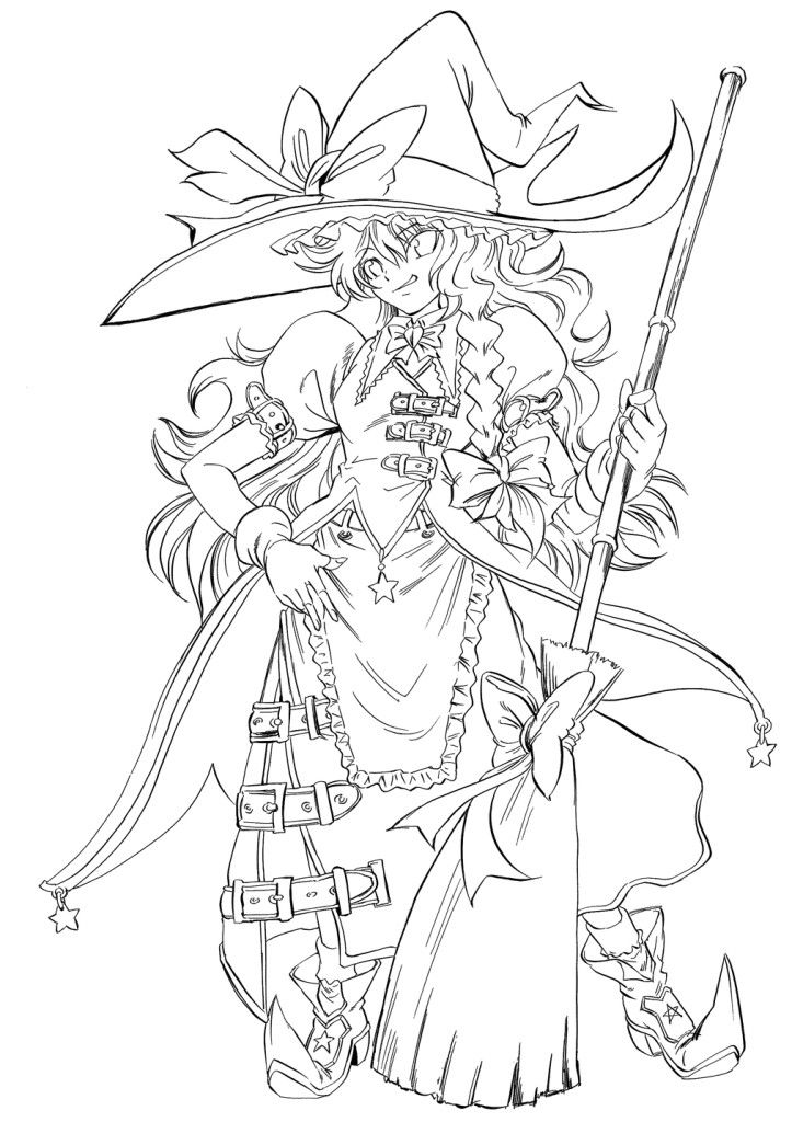 Anime Coloring Pages Halloween