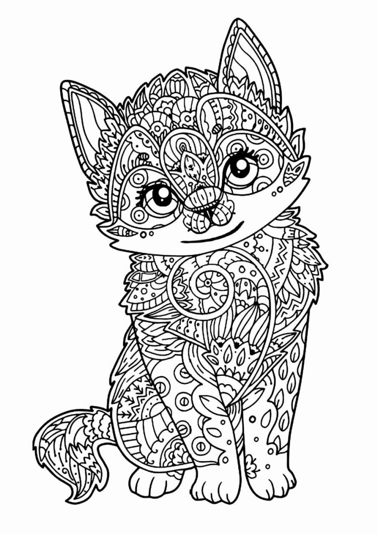 Animal Hard Coloring Pages For Kids