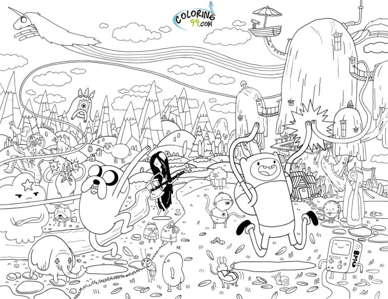 Adventure Time Coloring Pages All Characters