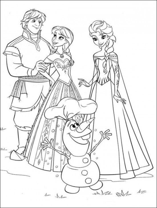A4 Size Queen Elsa Frozen Coloring Pages