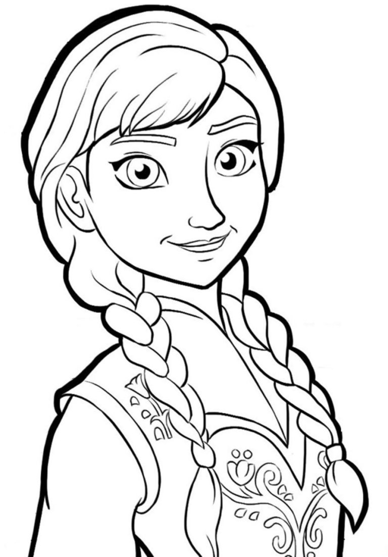 Anna Coloring Pages For Kids
