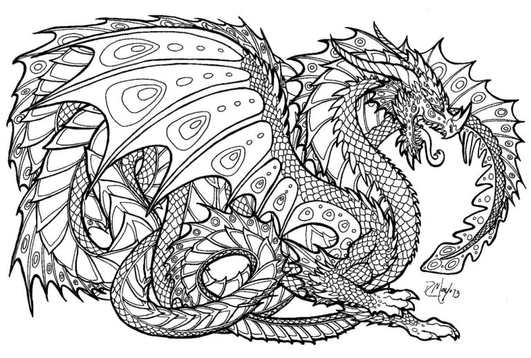 Advanced Coloring Pages Dragon
