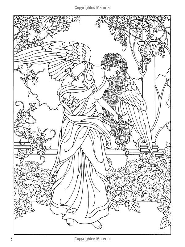 Angel Free Printable Coloring Pages For Adults Advanced