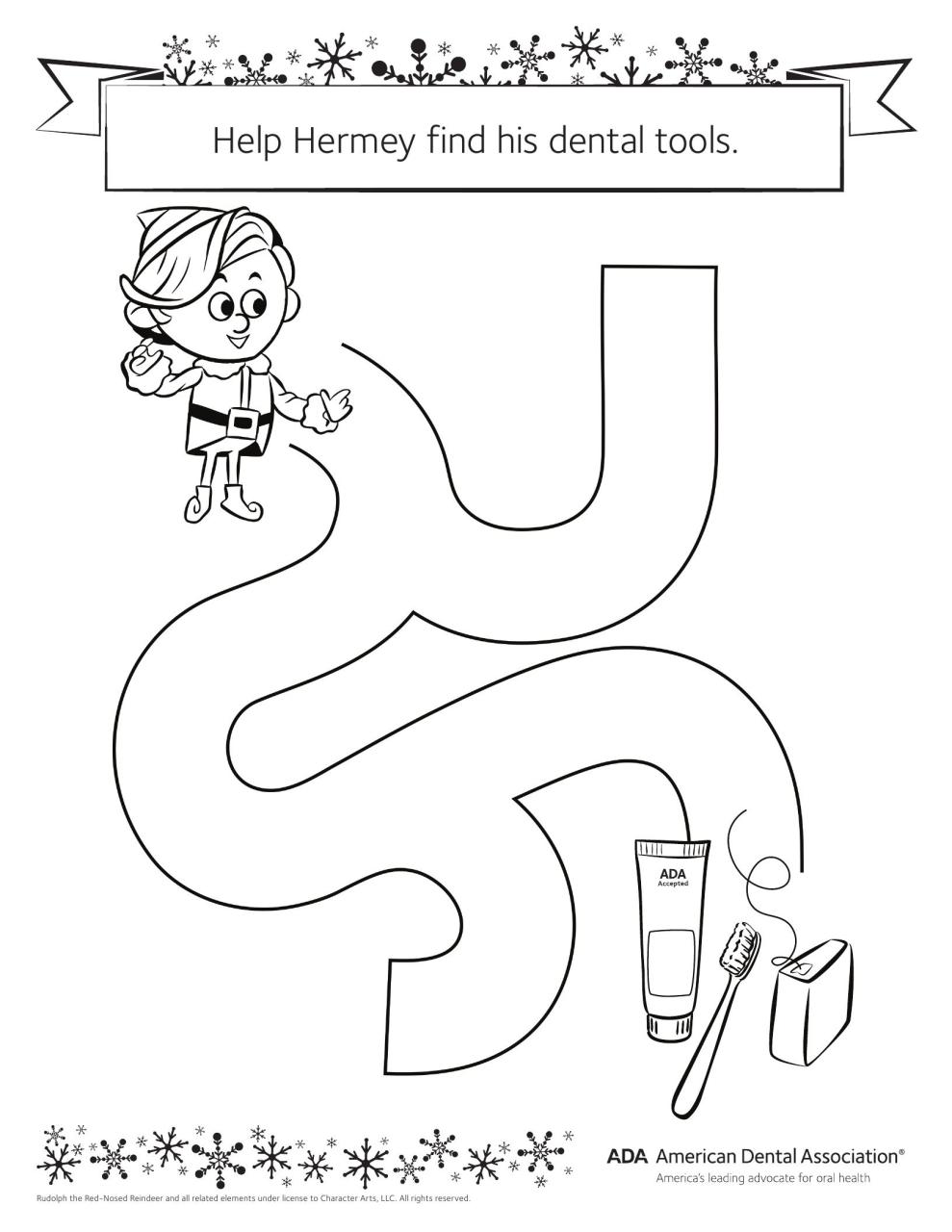 Ada Dental Coloring Pages
