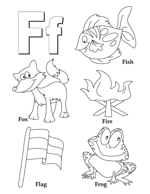 Alphabet Coloring Pages F