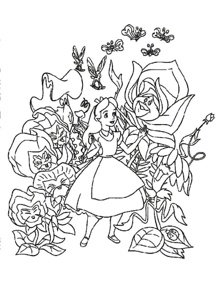 Alice In Wonderland Coloring Pages Free Printables