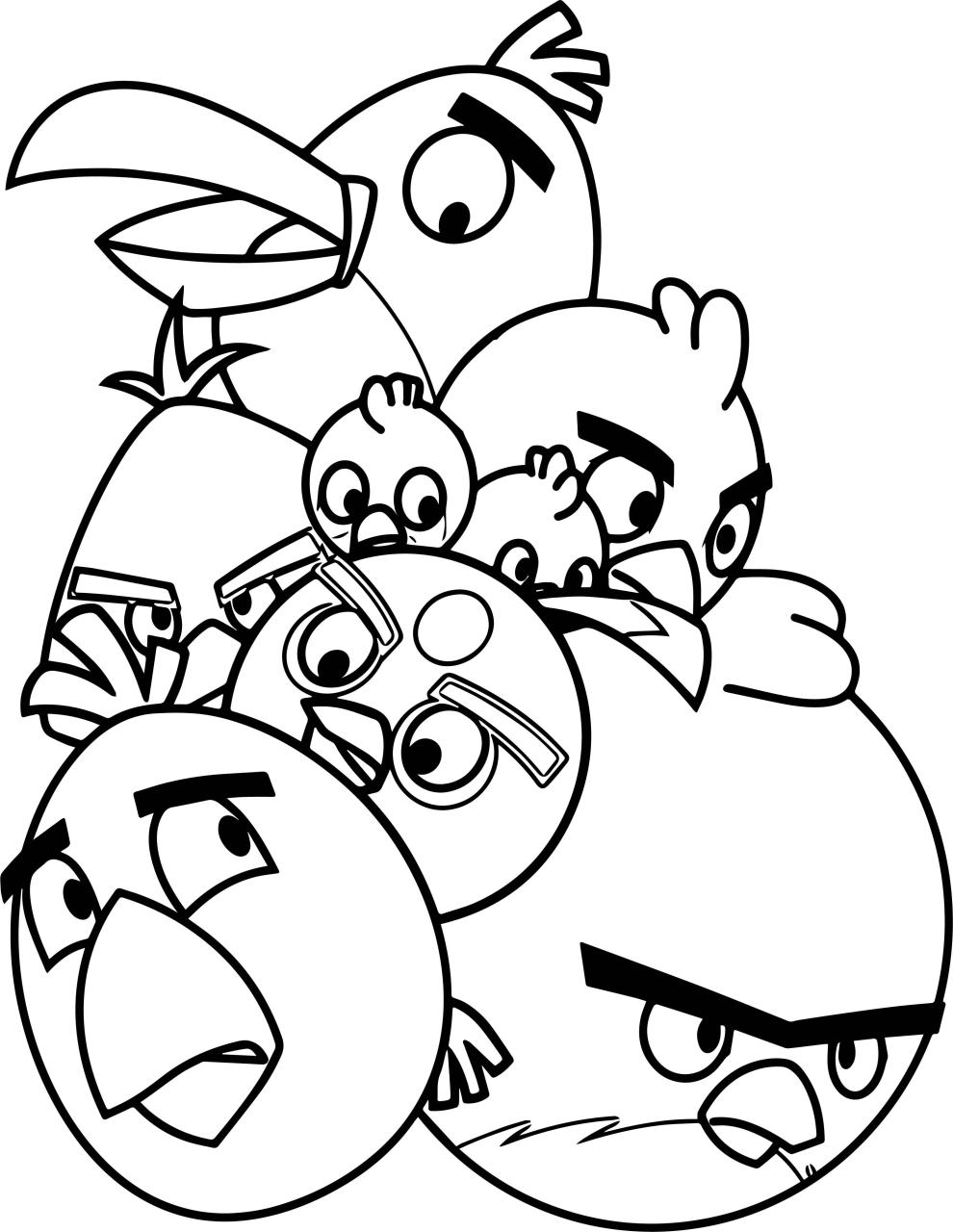 Angry Birds Coloring Picture