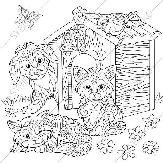 Animal Coloring Pages For Adults Cat