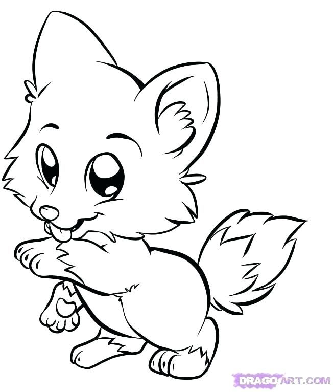 Arctic Fox Cute Baby Fox Coloring Pages