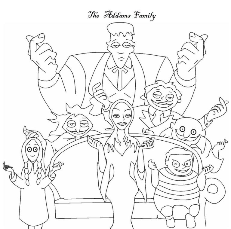 Addams Family Coloring Sheets