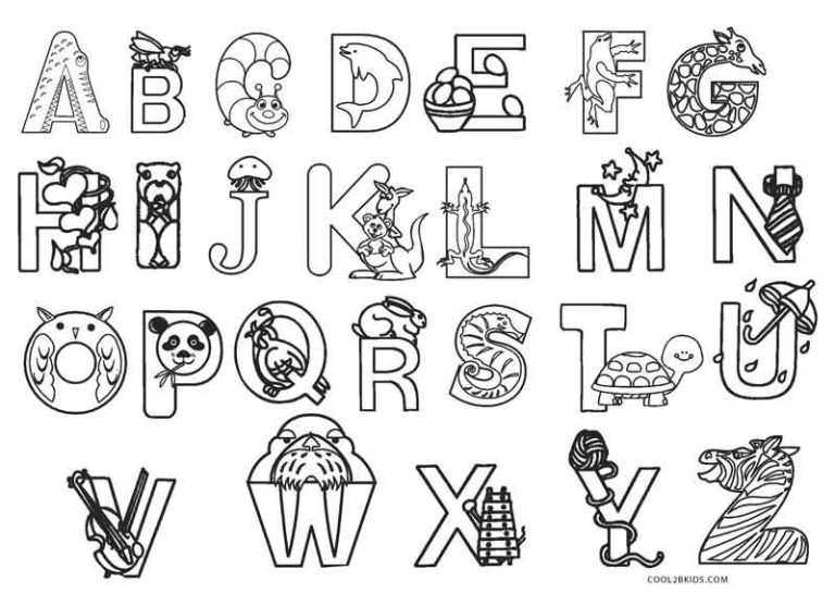 Alphabet Coloring Sheets For Kids