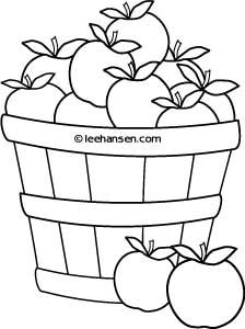 Apple Picking Coloring Pages For Kids