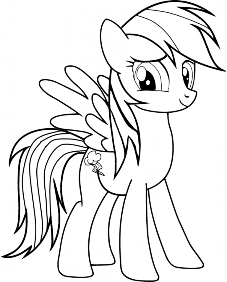 Apple Jack My Little Pony Coloring Pages Rainbow Dash