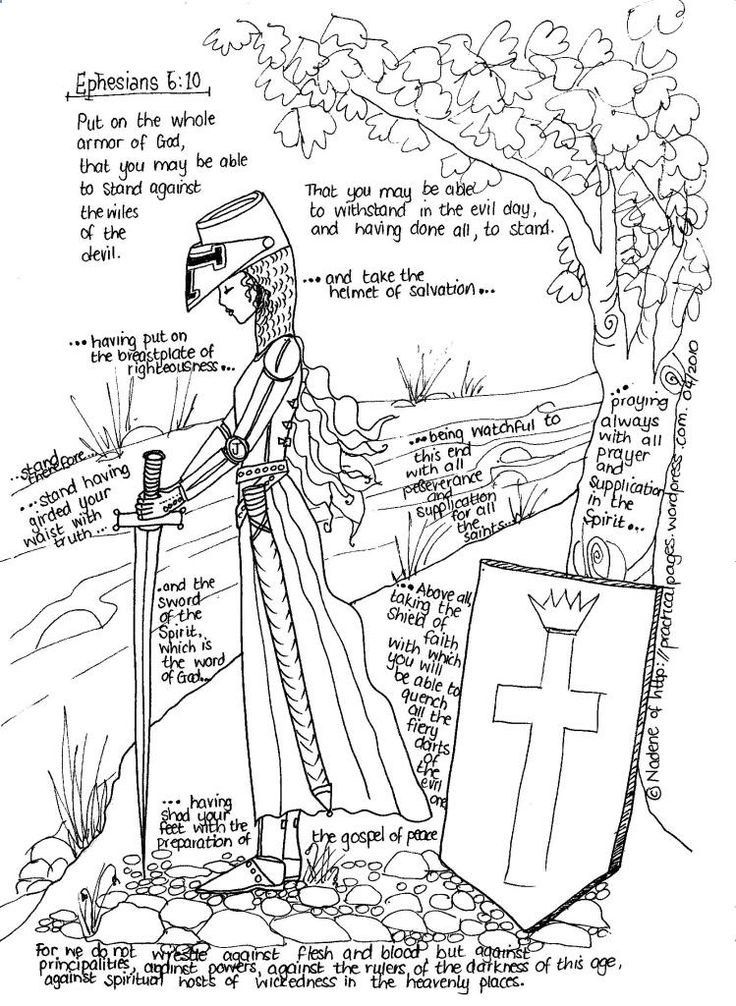 Armor Of God Coloring Pages Free
