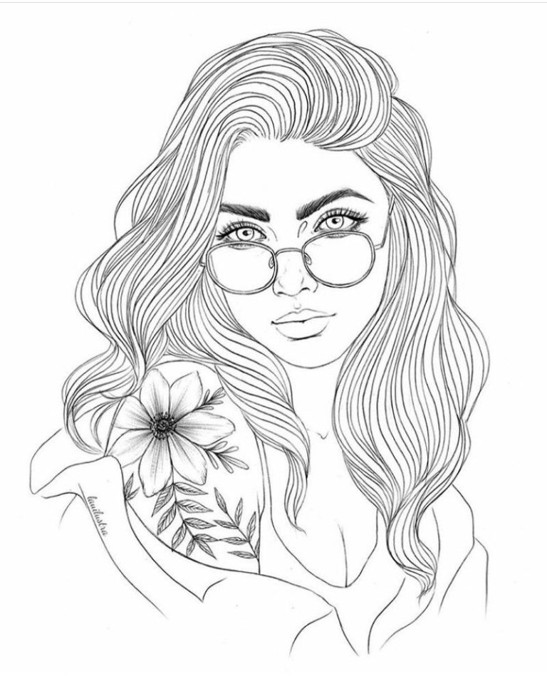 Aesthetics Easy Coloring Pages People