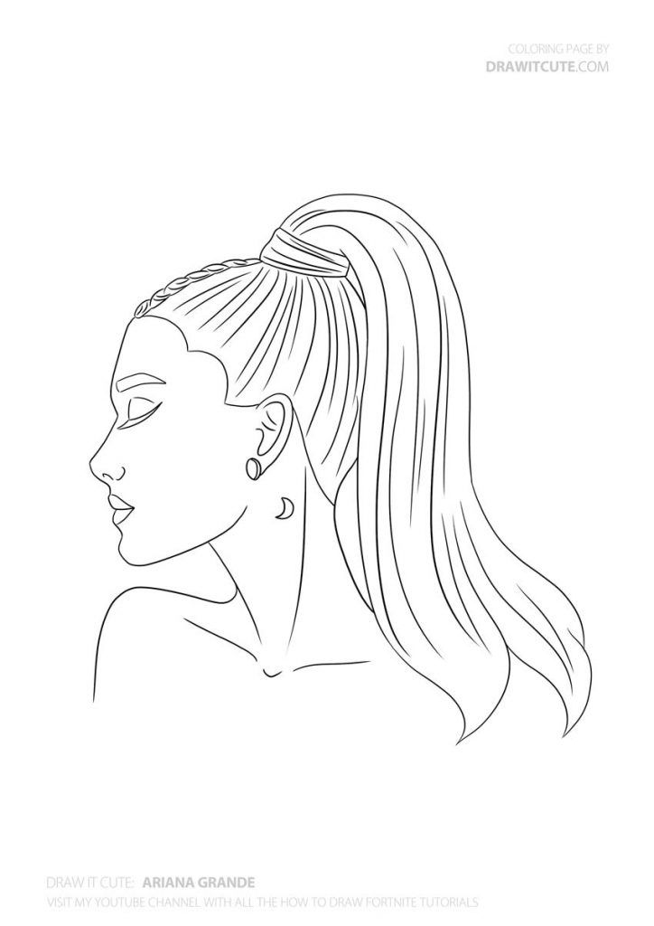 Ariana Grande Coloring Pages Sweetener