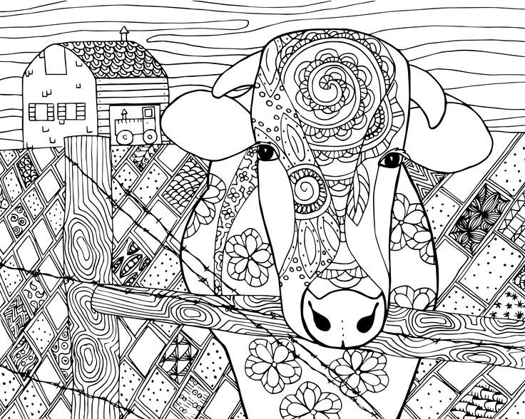 Animal Detailed Coloring Pages For Adults