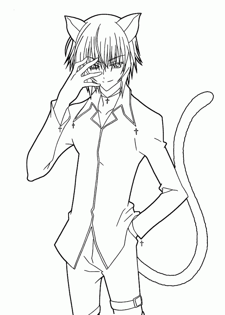 Anime Coloring Pages For Boys Easy