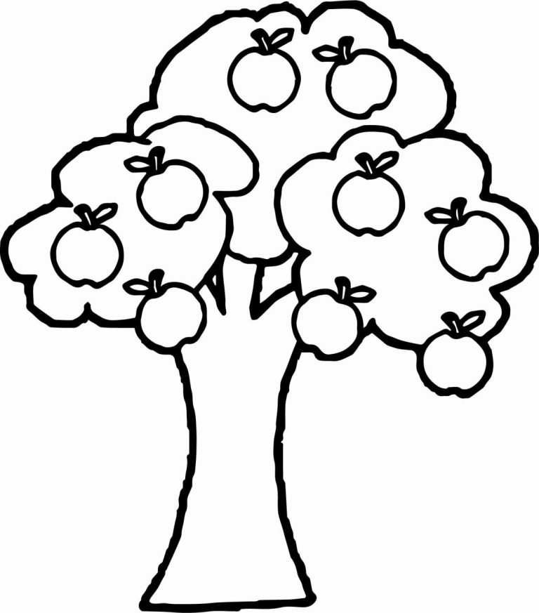 Apple Tree Coloring Page Free
