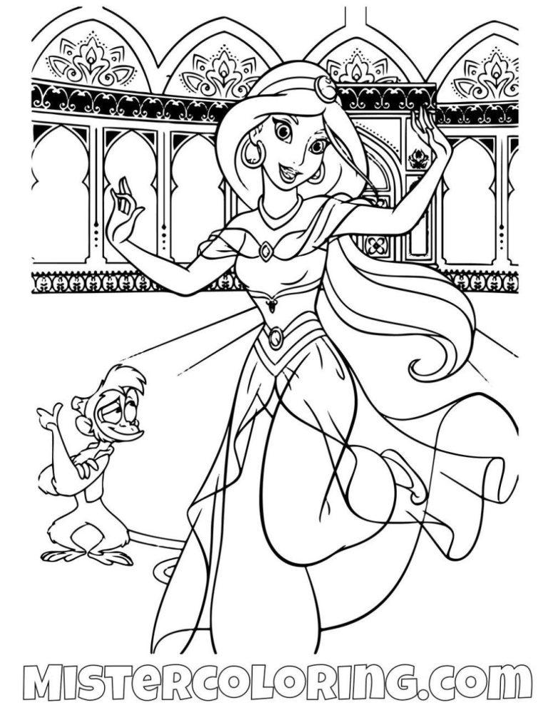 Aladdin Coloring Pages Disney