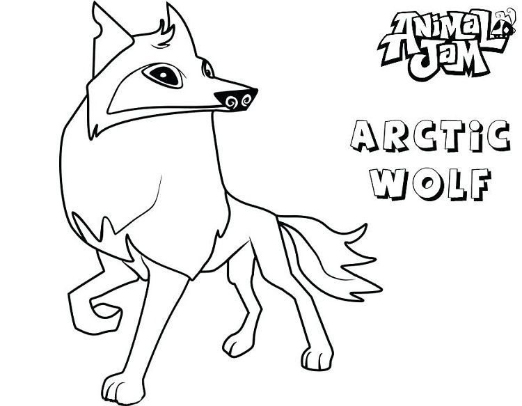 Animal Jam Coloring Pages Arctic Wolf