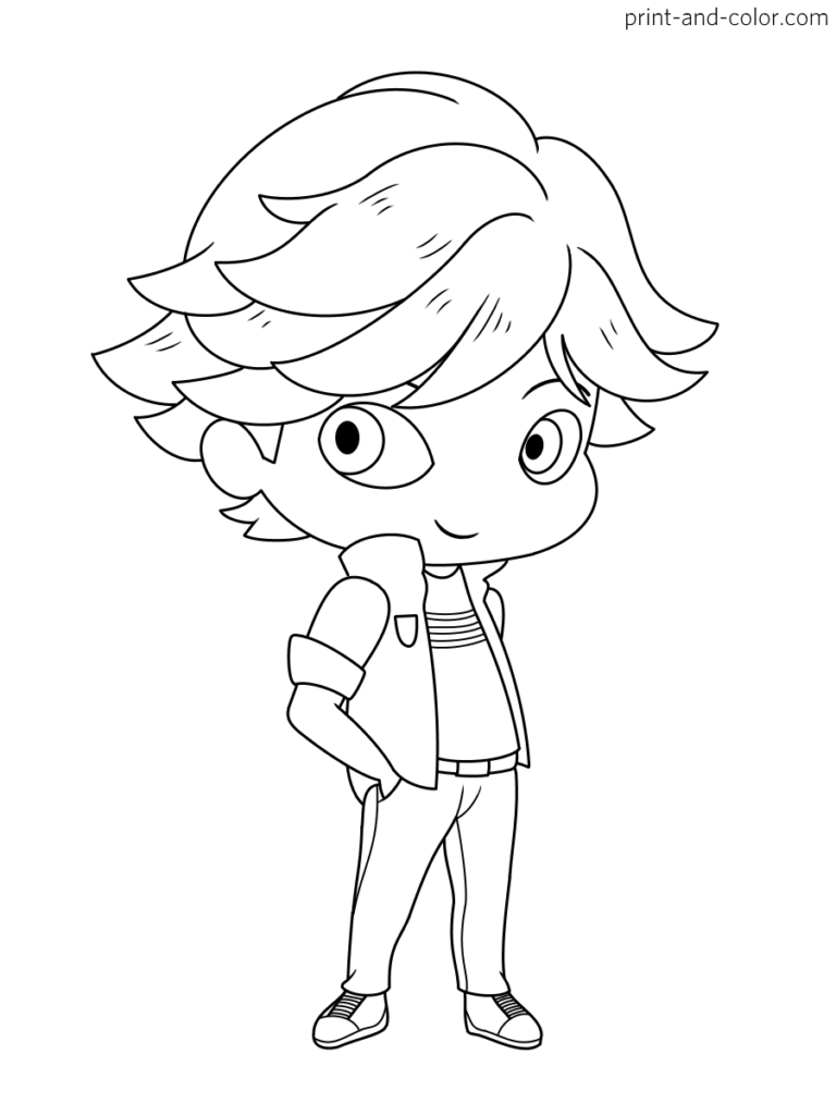 Adrien Miraculous Ladybug Coloring Pages