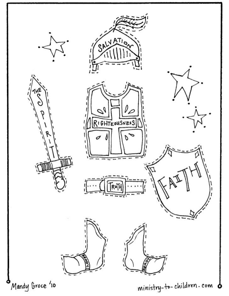 Armor Of God Coloring Pages Lds