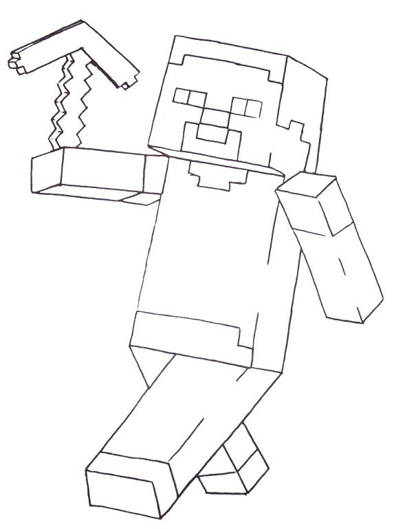 Armor Minecraft Coloring Pages Steve