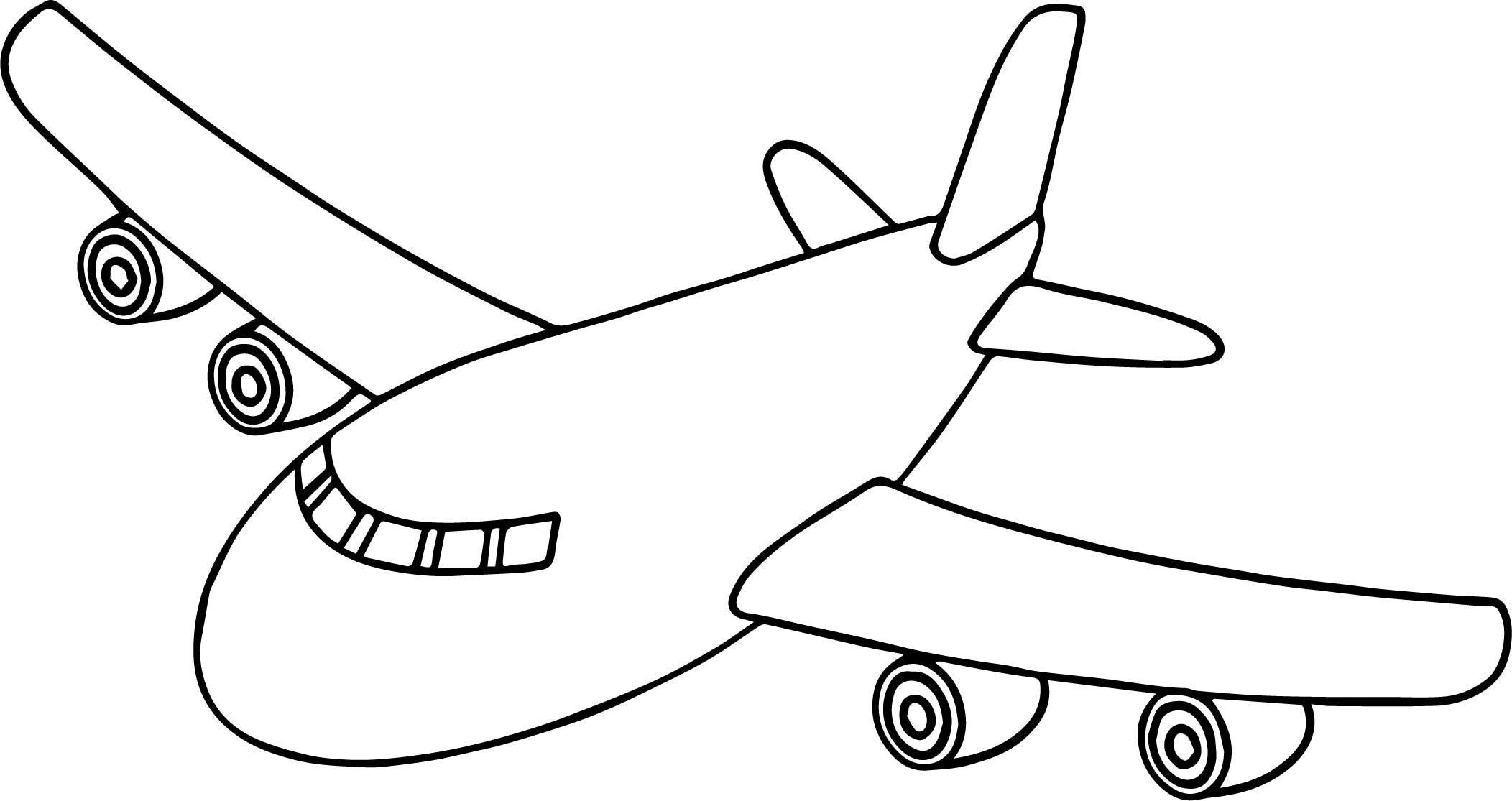 Front Airplane Coloring Page Airplane coloring pages, Cartoon