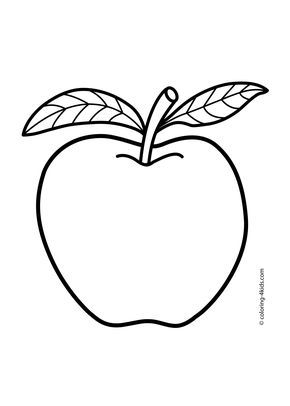 Apple Coloring Sheets For Toddlers