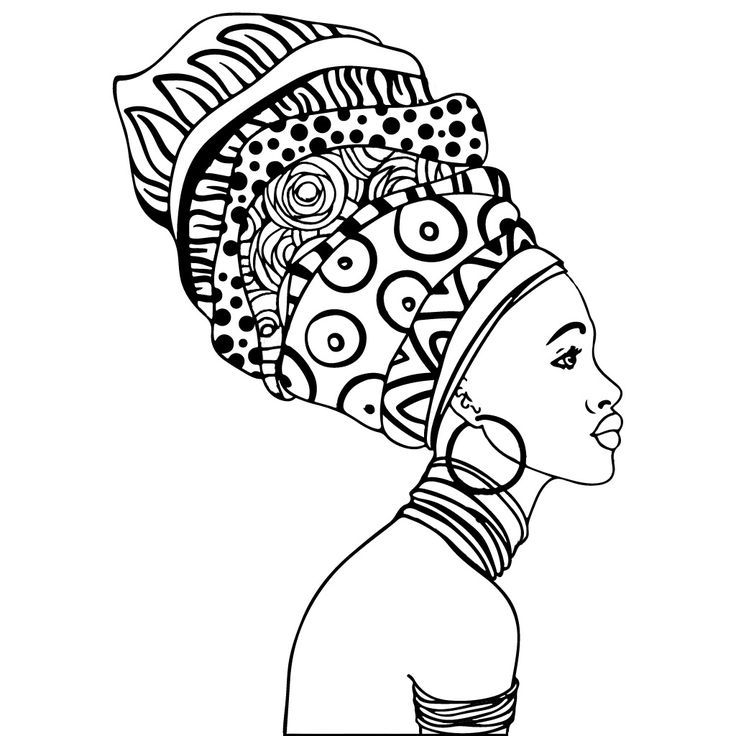 African Queen African American Coloring Pages