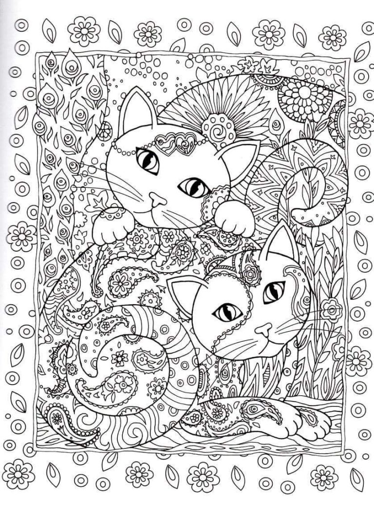 Advanced Printable Cat Coloring Pages