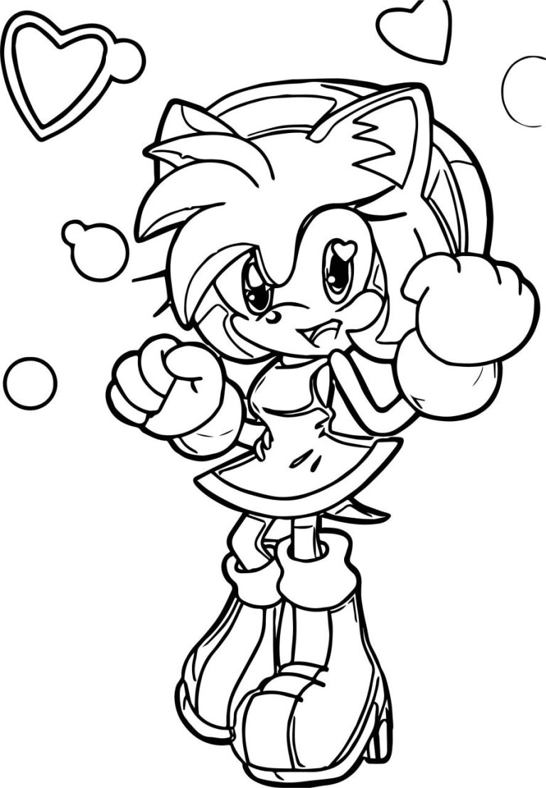 Amy Free Printable Coloring Book Free Sonic Coloring Pages