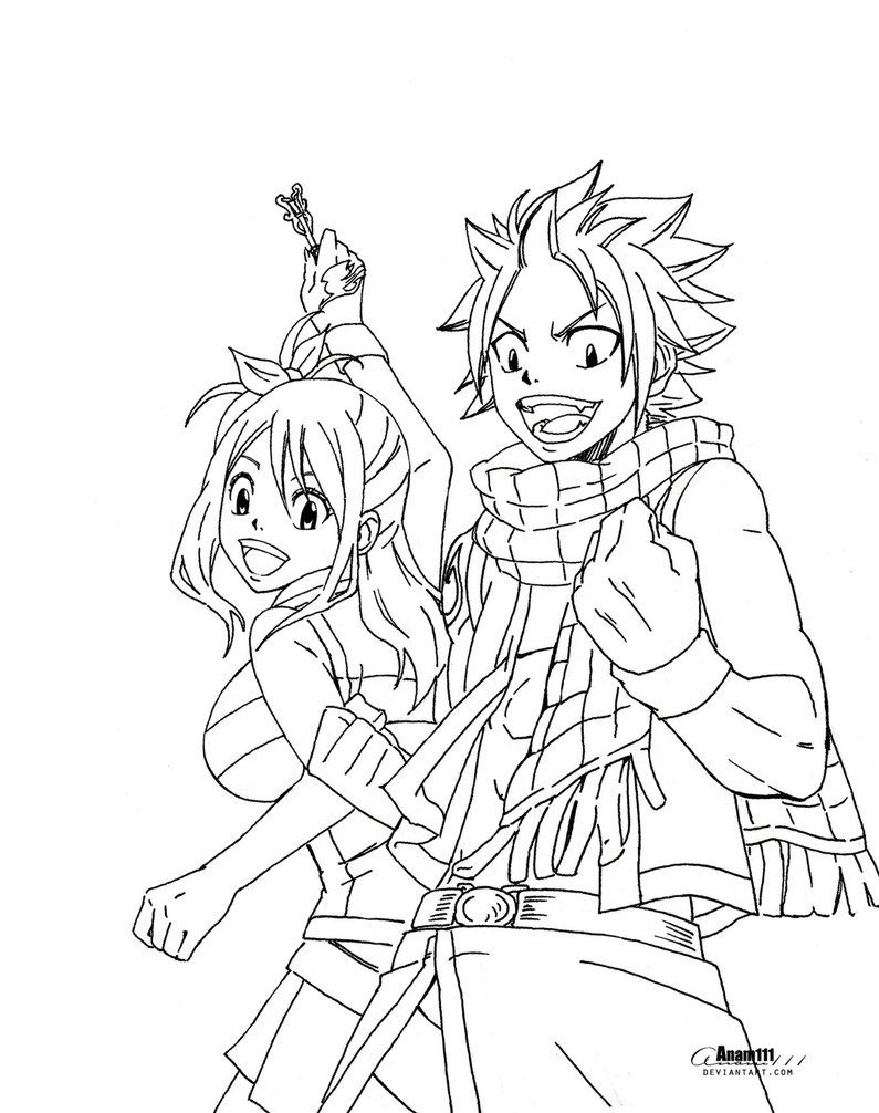 Anime Fairy Tail Coloring Pages