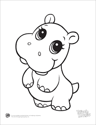 Adorable Animal Cute Baby Animal Coloring Pages
