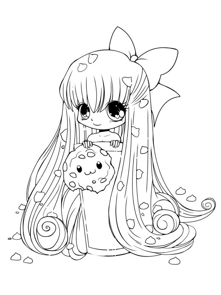 Anime Cute Cat Coloring Pages