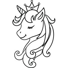 A Coloring Page Of A Unicorn