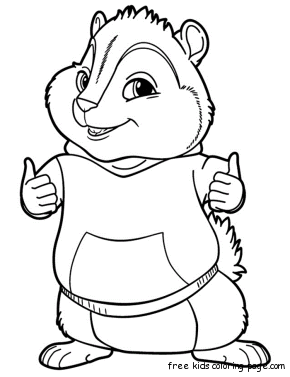 Alvin And The Chipmunks Coloring Pages Theodore