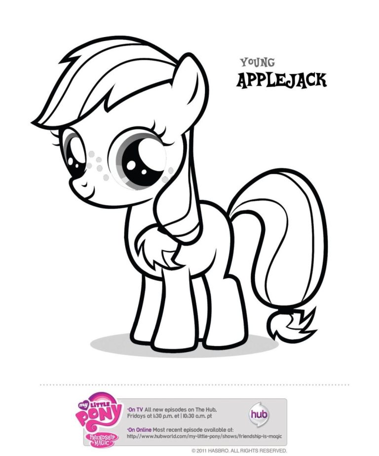 Apple Jack My Little Pony Pictures To Color