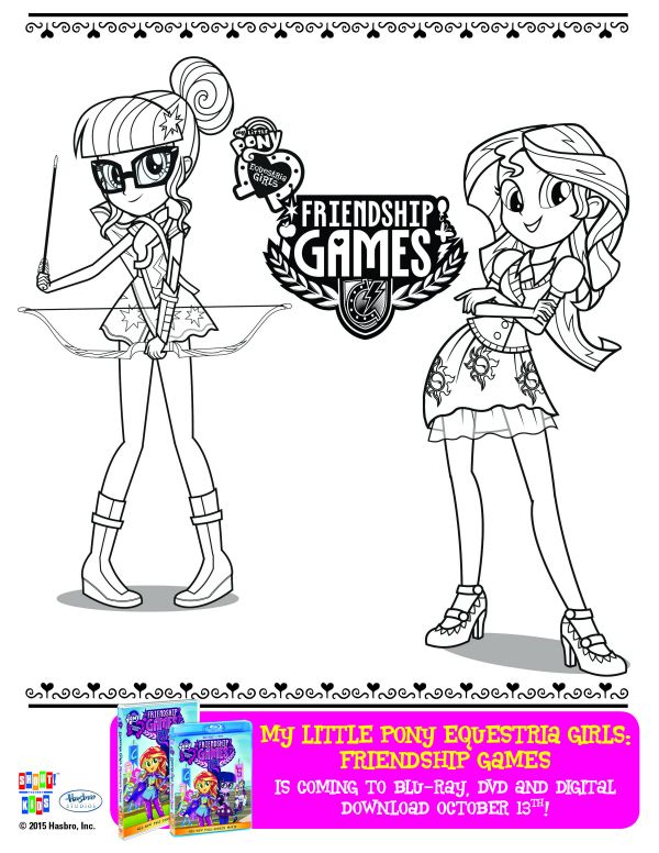 Aria Blaze Twilight Sparkle My Little Pony Equestria Girls Coloring Pages