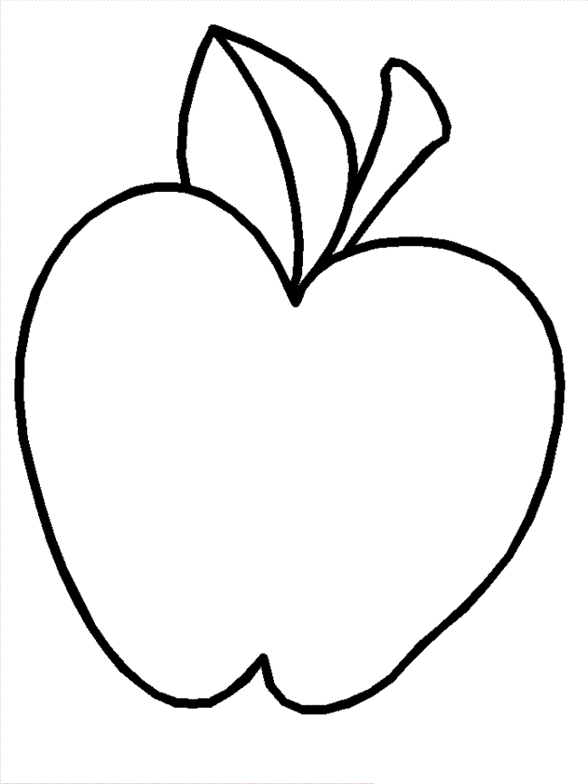 Apple Coloring Pictures For Preschoolers
