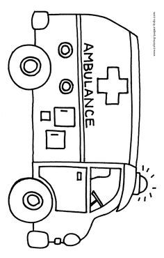 Ambulance Coloring Pages Printable