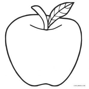 Apple Template Coloring Page