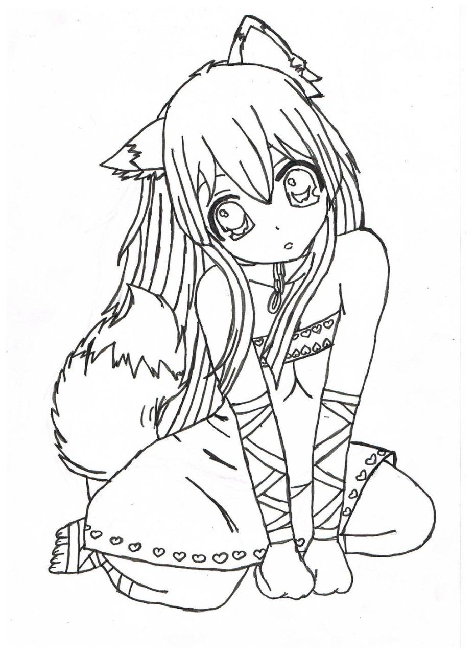 Anime Coloring Sheets For Girls