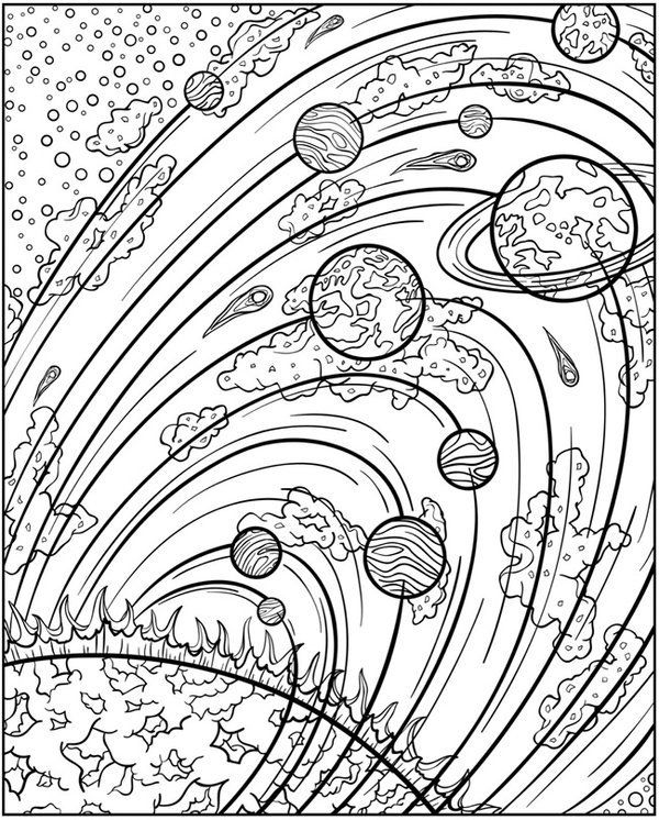 Abstract Trippy Coloring Pages Printable