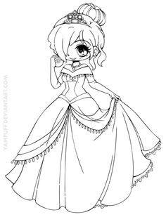 Anime Cute Disney Princess Coloring Pages