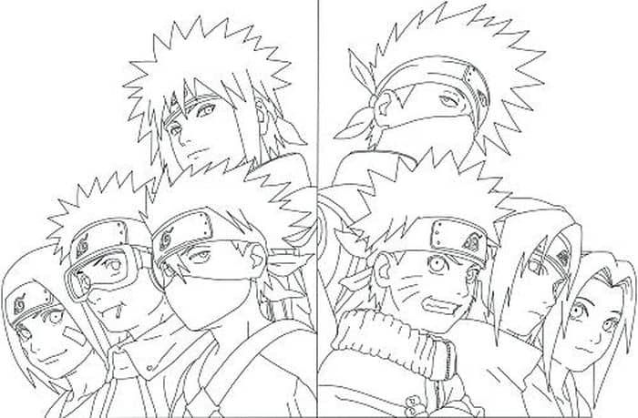 Anime Cute Naruto Coloring Pages