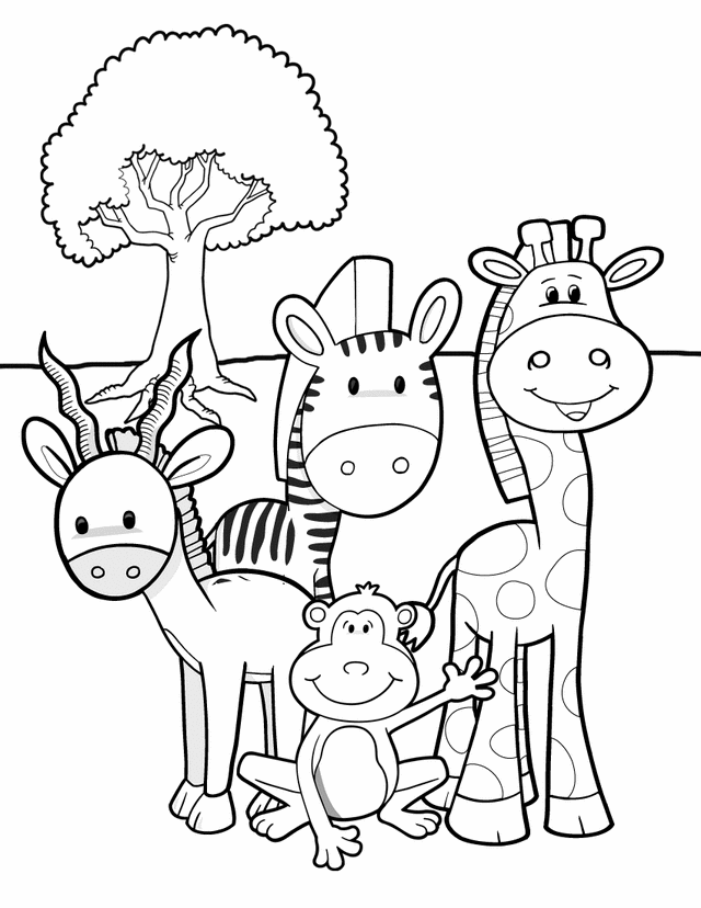 Animal Preschool Printable Coloring Pages For Kids