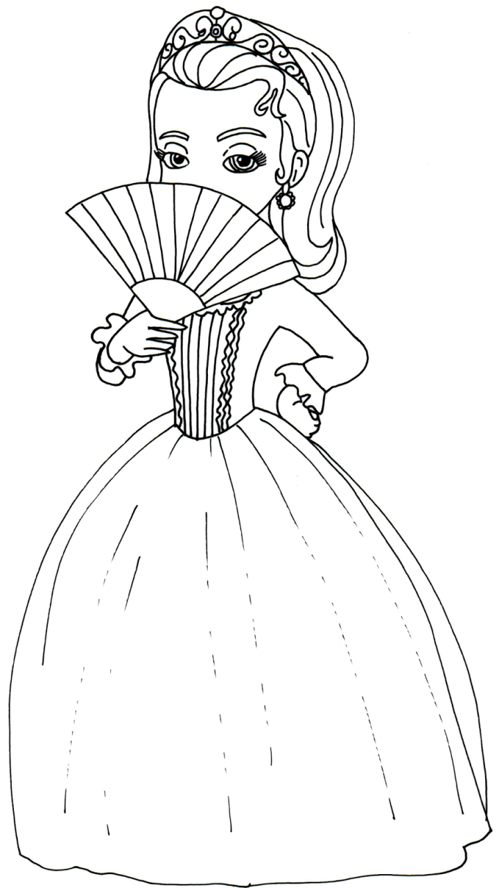 Amber Princess Sofia Coloring Pages