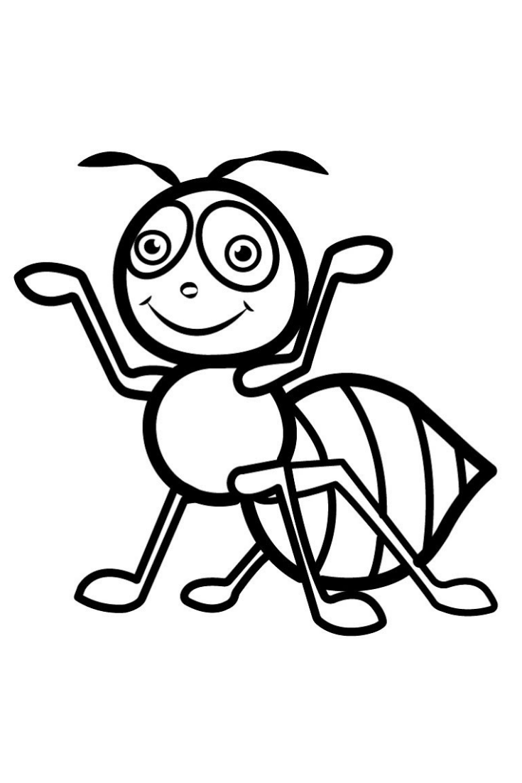 Ant Coloring Pages For Preschoolers